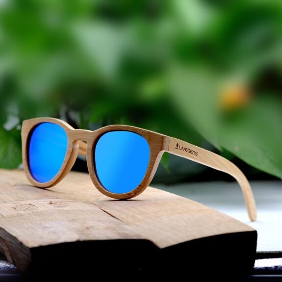 LIVEGEN Bamboo Sunglasses – Polarized UV400 – Tropical Green