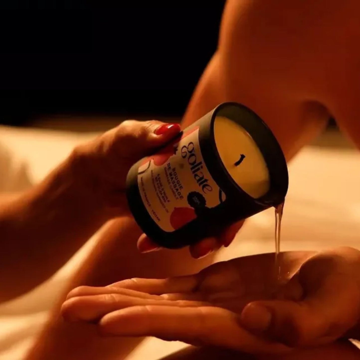 Bougie de Massage Bio Coco Bello – huile tiède sensuelle et parfum envoûtant 🌿 | GOLIATE