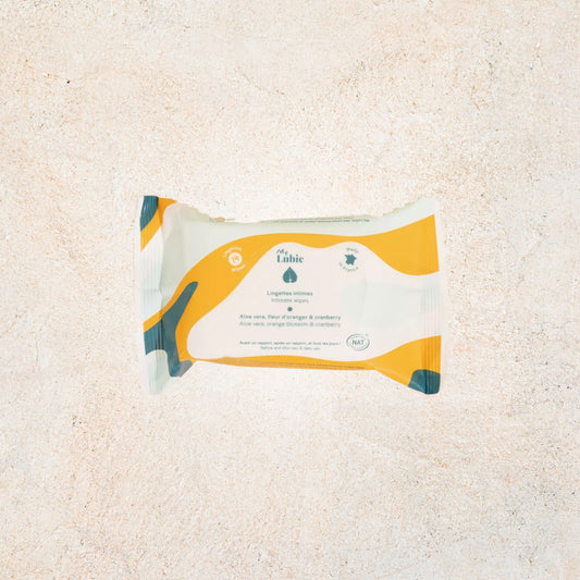 Lingettes intimes naturelles My Lubie – apaisantes et hydratantes, pack de 14 lingettes
