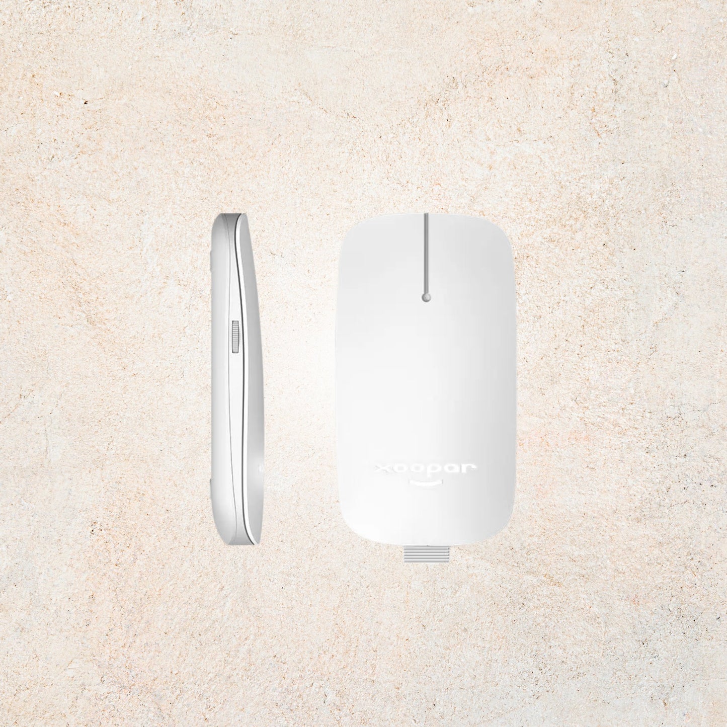 Souris Laptop Pokket Blanc, design ergonomique, plastique recyclé, sans fil et sans pile, autonomie longue durée, produit durable et éco-responsable | XOOPAR