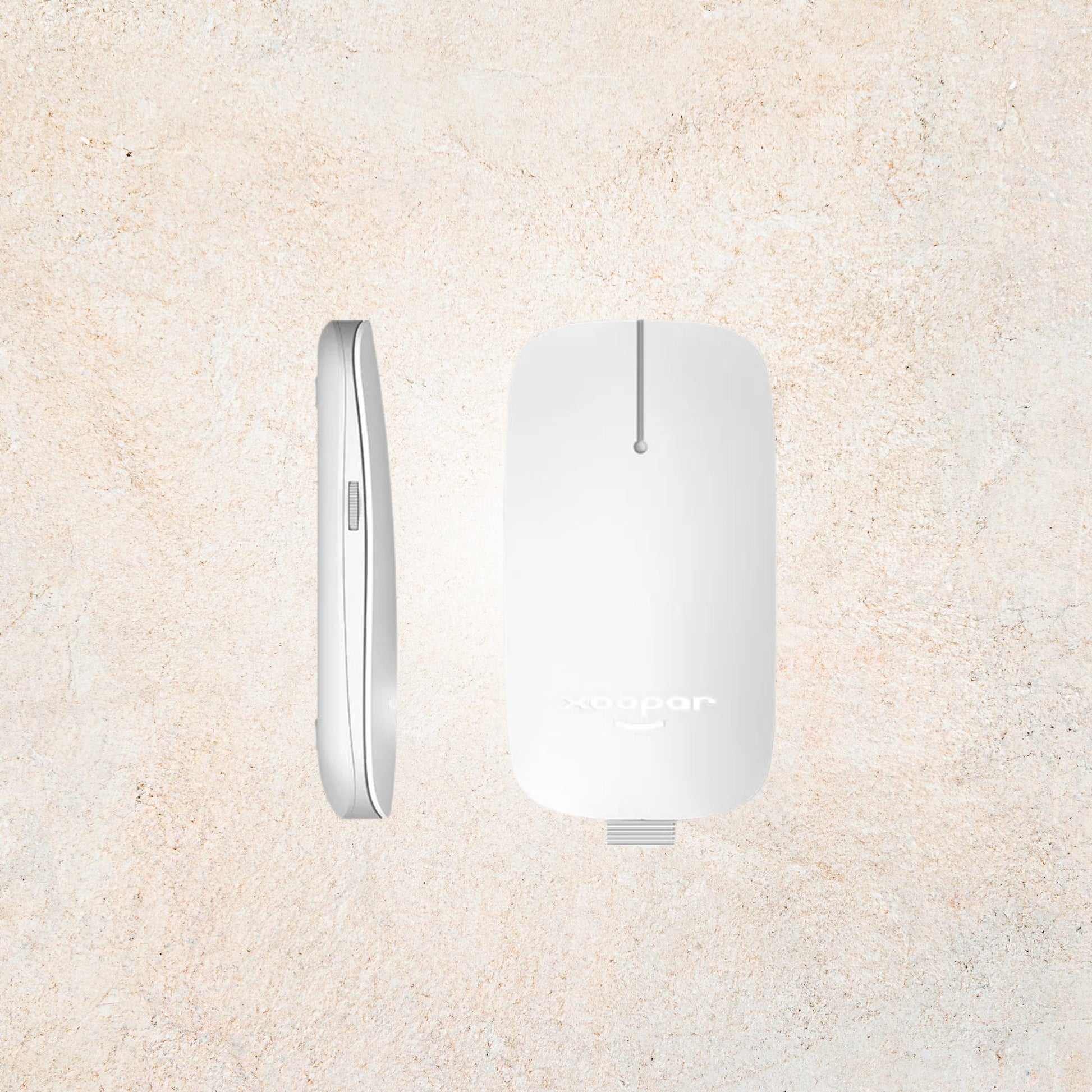 Souris Laptop Pokket Blanc, design ergonomique, plastique recyclé, sans fil et sans pile, autonomie longue durée, produit durable et éco-responsable | XOOPAR