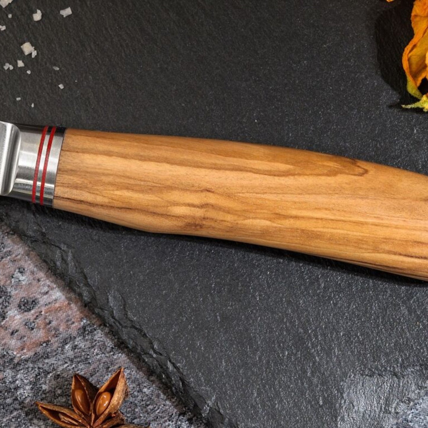 Couteau universel Wusaki 12 cm lame Damas 67 couches manche olivier | Les Découpeurs