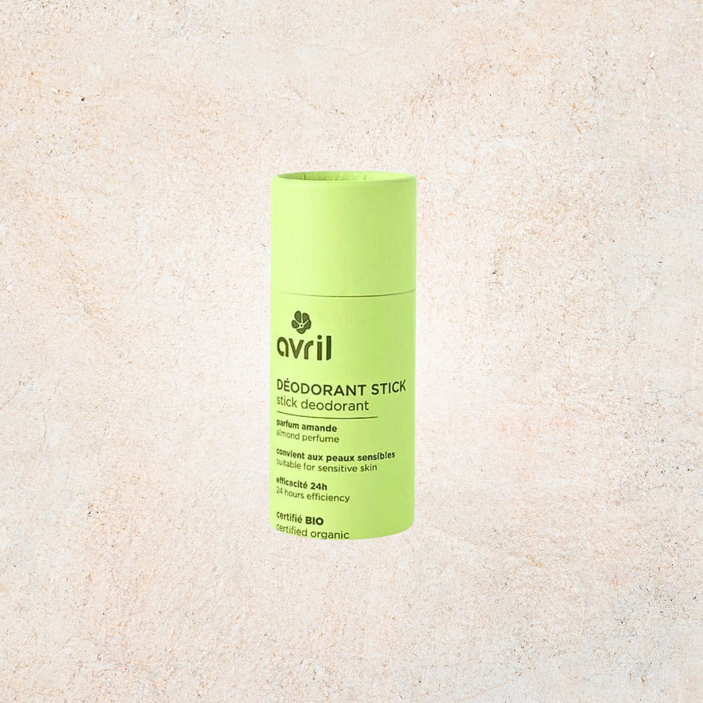 Déodorant Stick AVRIL Amande Douce 100% Bio – 24h de Protection