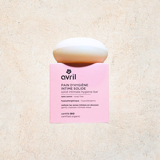 Savon Hygiène Intime Solide AVRIL - Certifié Bio, Doux et Hypoallergénique