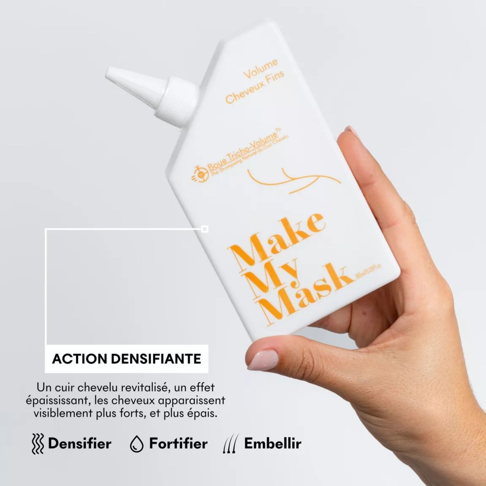 Boue Tricho-Volume masque densifiant cheveux fins 180 ml MakeMyMask