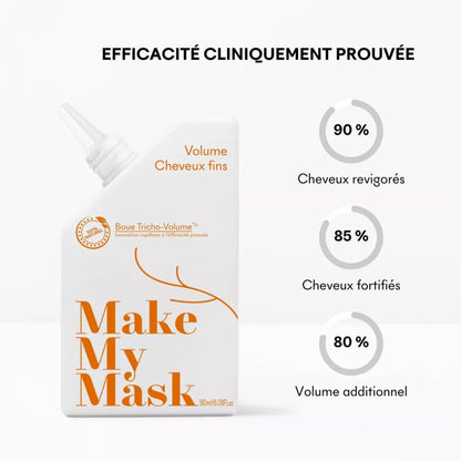 Boue Tricho-Volume masque densifiant cheveux fins 180 ml MakeMyMask