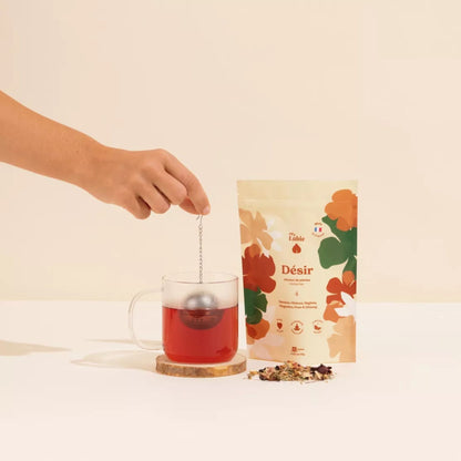 Infusion Désir 50 g – Aphrodisiaque naturel à base de plantes actives, 100 % naturelles et fabriquées en France