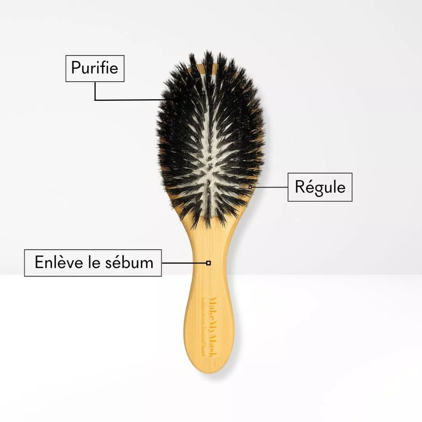 Brosse Détox [Th] 7700 poils de sanglier pour cheveux gras MakeMyMask
