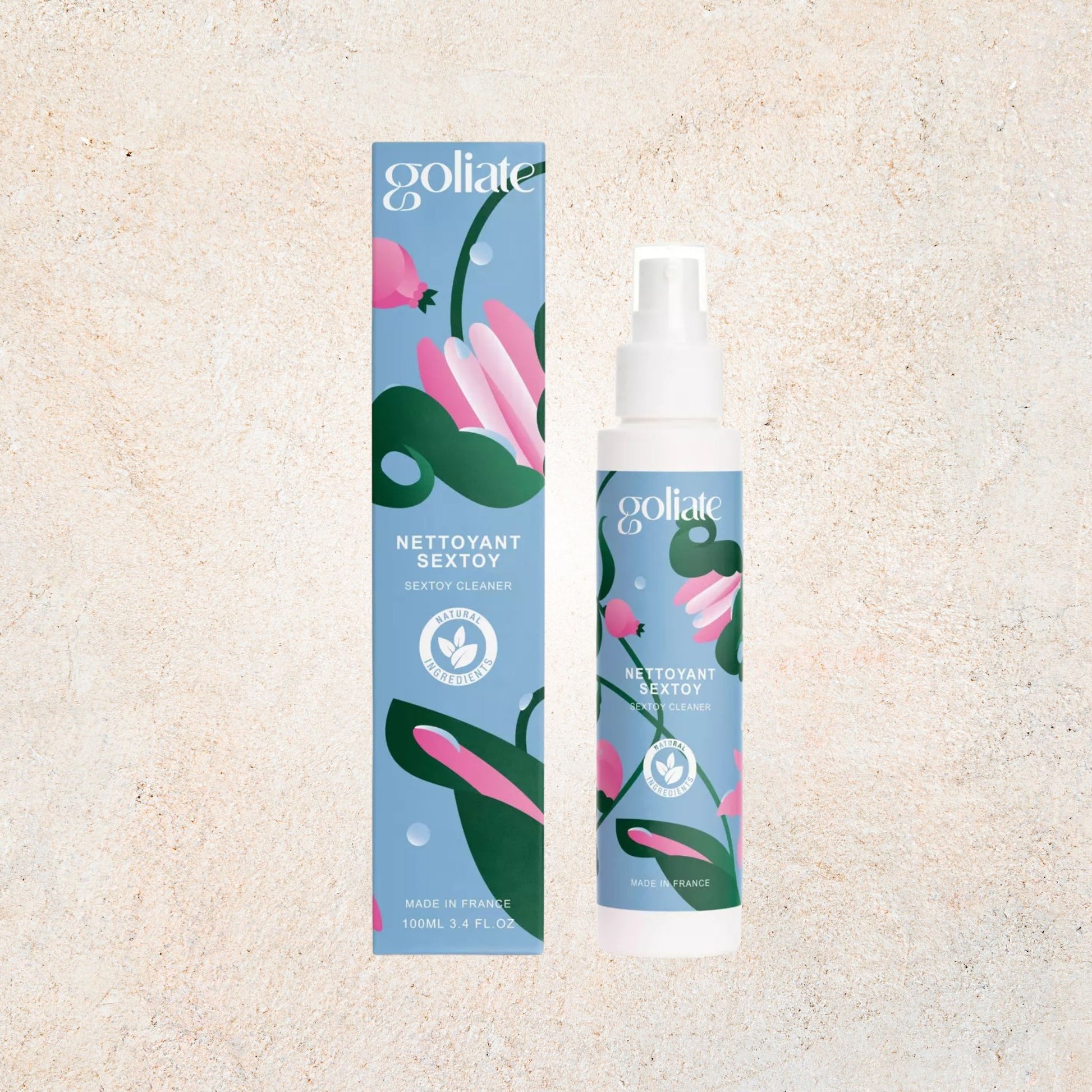 Nettoyant sextoys naturel en spray – hygiène purifiante GOLIATE