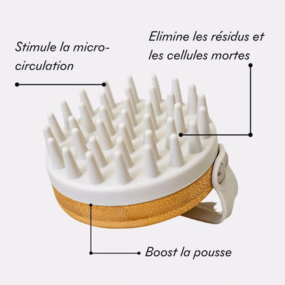 Brosse stimulante anti-chute en silicone MakeMyMask