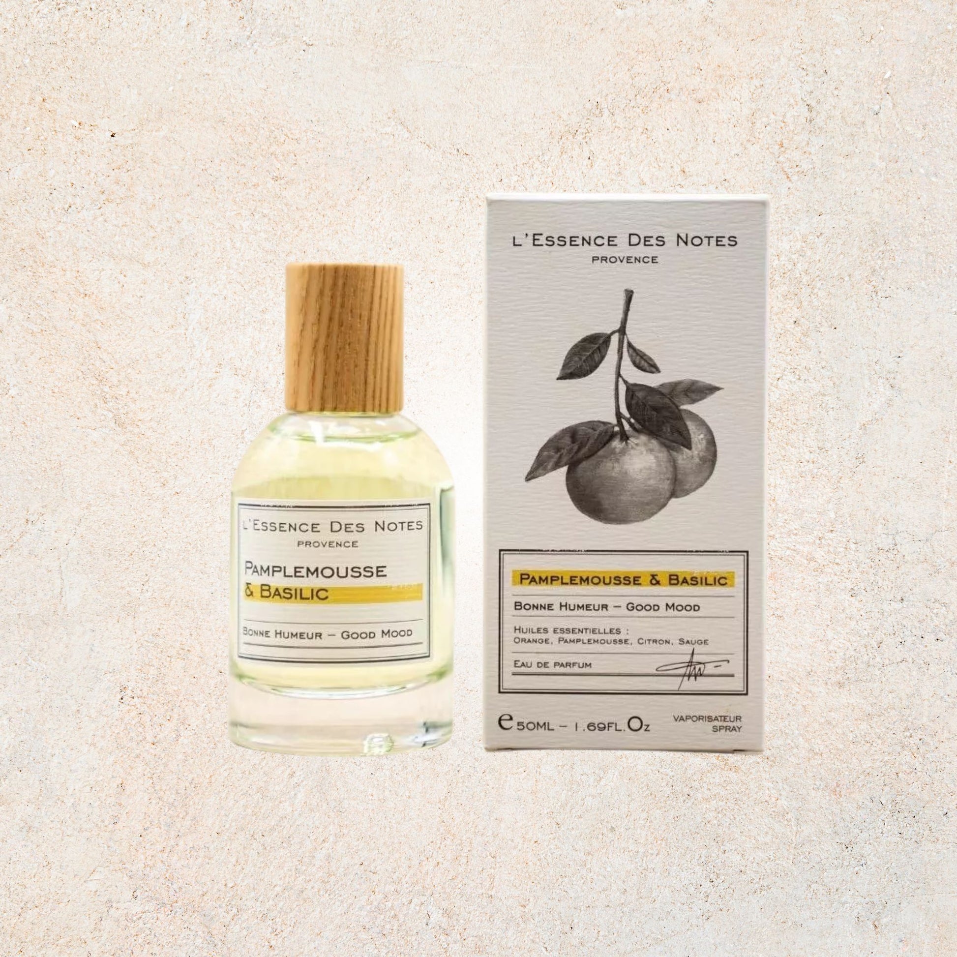 Eau de Parfum Pamplemousse & Basilic 30ml – Parfum frais et fruité énergisant – L’Essence des Notes