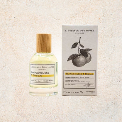 Eau de Parfum Pamplemousse & Basilic 30ml – Parfum frais et fruité énergisant – L’Essence des Notes