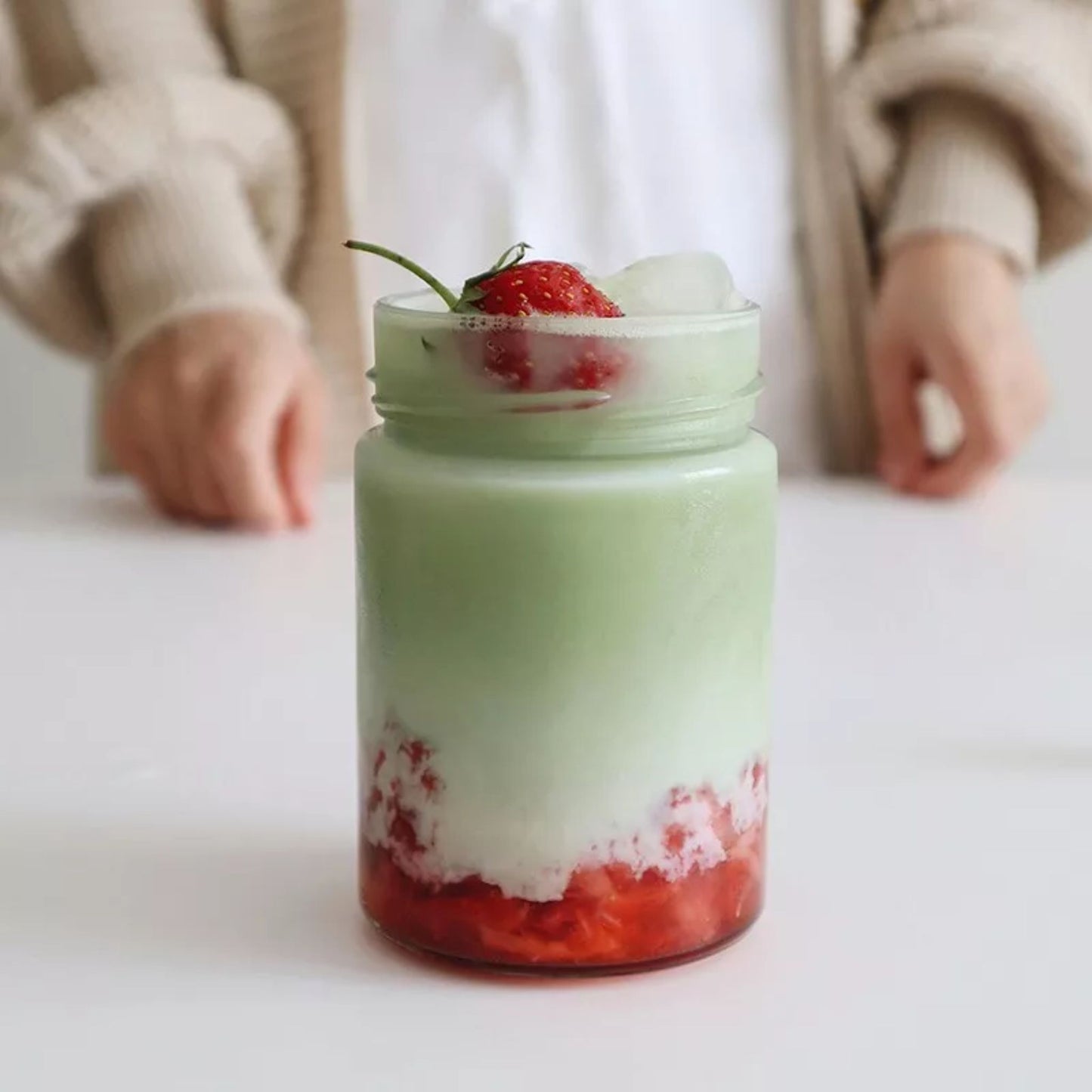 Matcha Fraise Premium – Poudre gourmande et naturelle pour boissons et lattes | Aroma Matcha