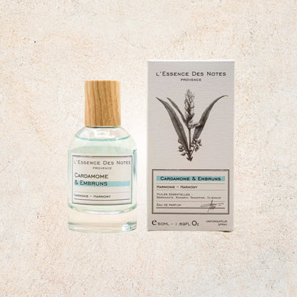 Eau de parfum naturelle Cardamome & Romarin Sérénité 30 ml, parfum marin frais avec huiles essentielles relaxantes, vegan et cruelty free | L’Essence des Notes