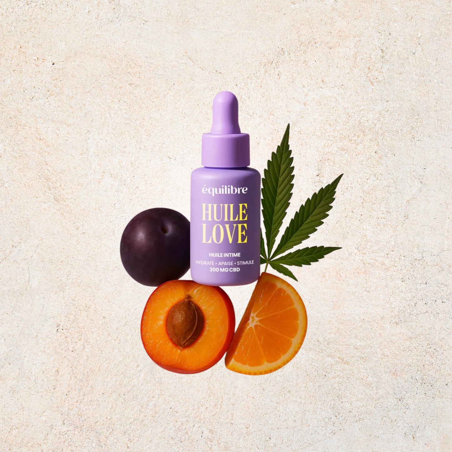 Huile Intime CBD + Mandarine – lubrifiante comestible et bio – Équilibre