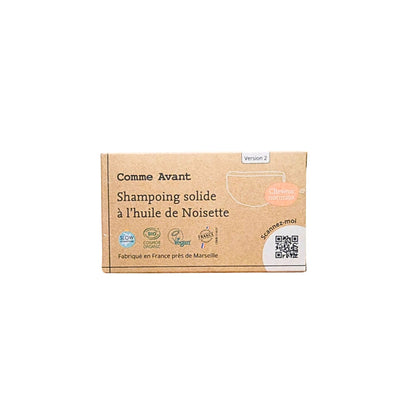 Shampoing solide COMME AVANT bio à l'huile de noisette – Douceur et brillance pour tous types de cheveux