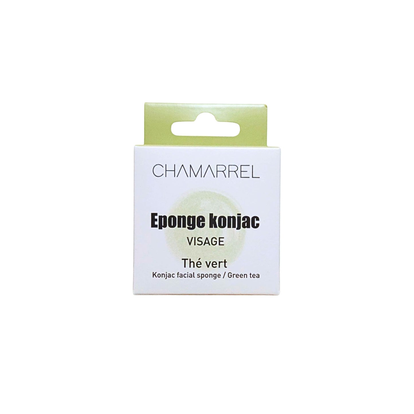 Éponge Konjac Visage au Thé Vert – Nettoyage Doux & Naturel | CHAMARREL