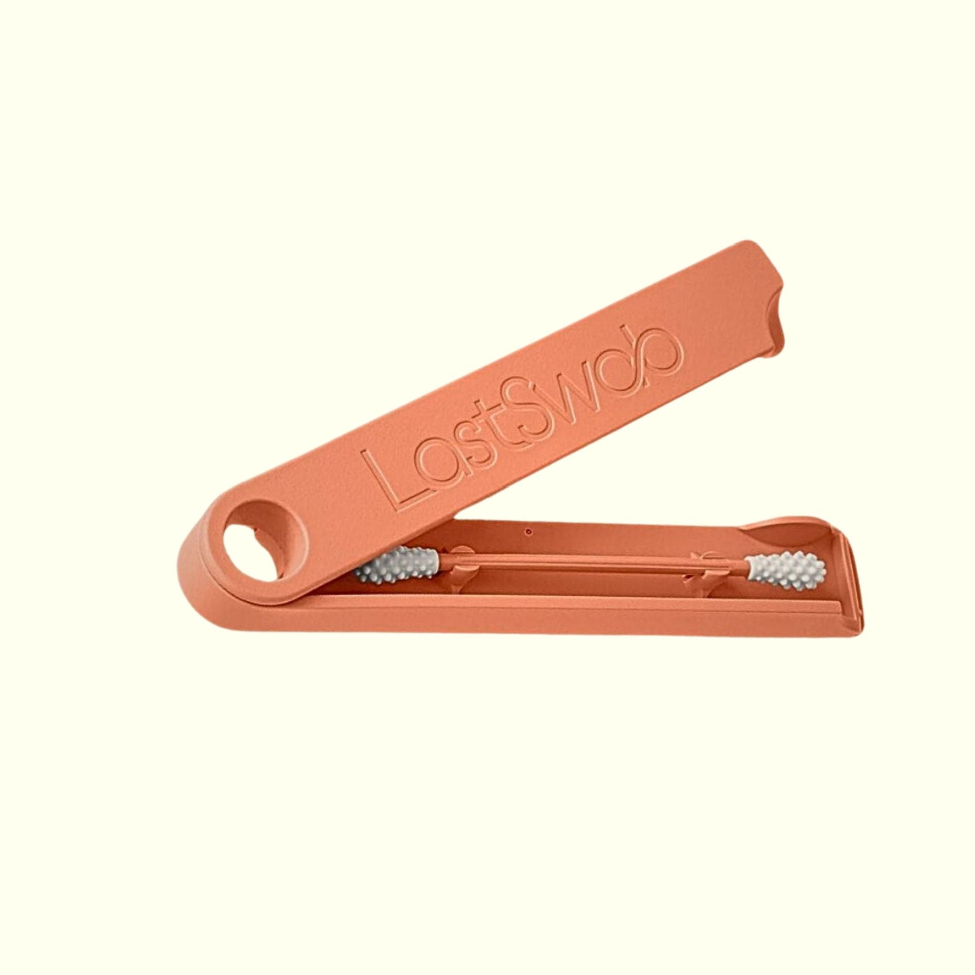 Coton-Tige Réutilisable Orange LASTOBJECT – Zéro Déchet, Écologique, Durable | Boîtier Plastique Recyclé