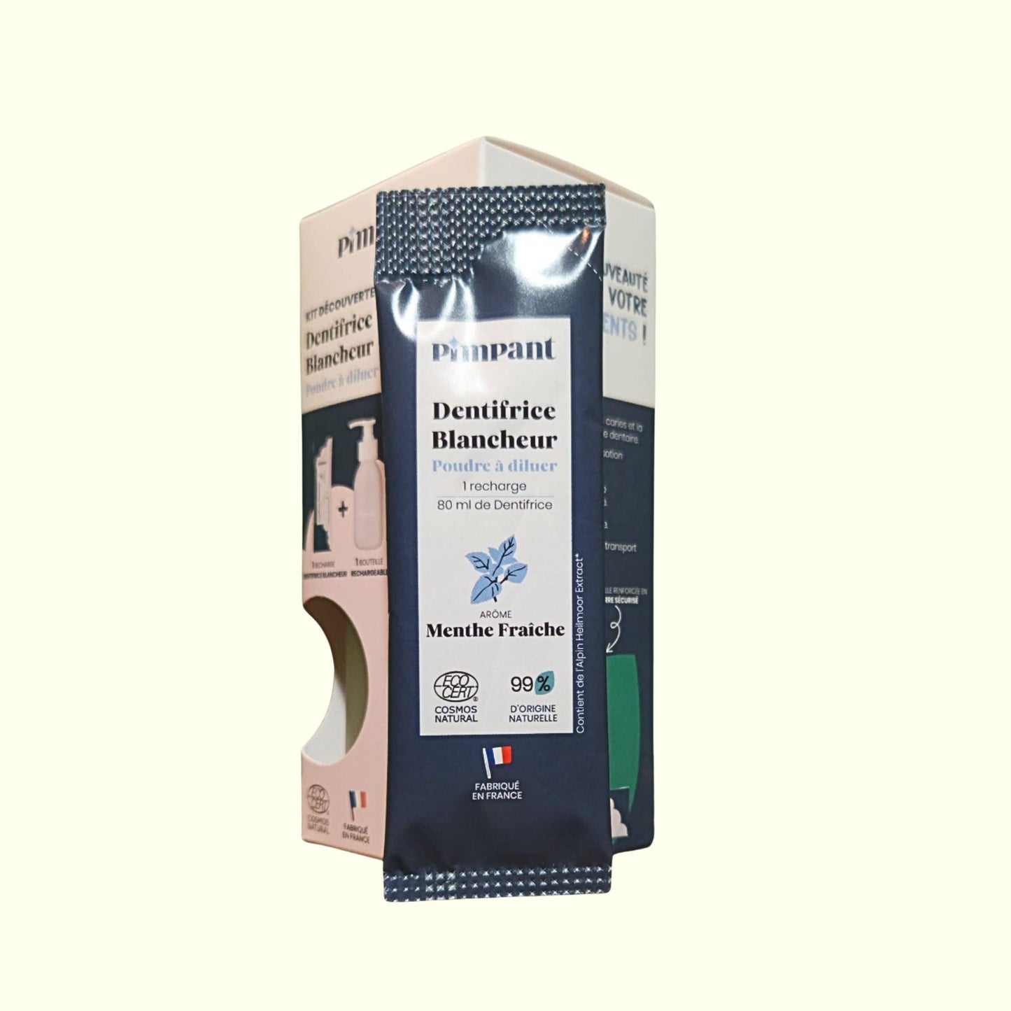 Coffret Dentifrice Blancheur PIMPANT – Rechargeable, Naturel & Fluor | Blanchiment Dentaire
