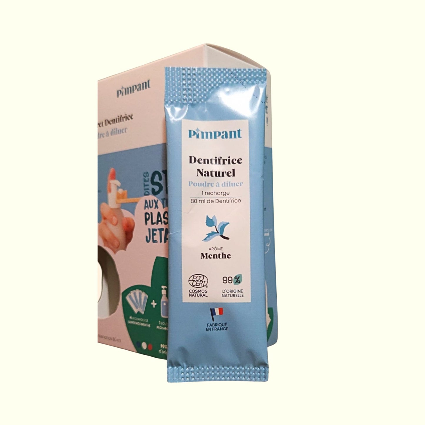 Recharge Dentifrice Menthe PIMPANT – Dentifrice Naturel Fluoré | 8g