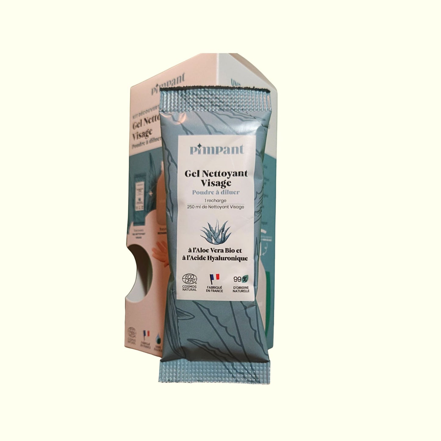 Kit Découverte Nettoyant Visage PIMPANT Aloe Vera – 99,2% Naturel & Écologique