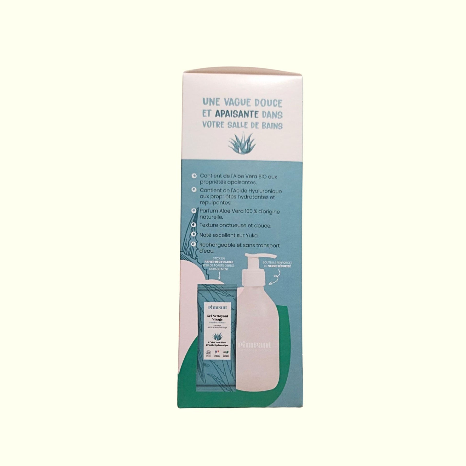 Kit Découverte Nettoyant Visage PIMPANT Aloe Vera – 99,2% Naturel & Écologique