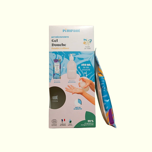 Kit Découverte Gel Douche PIMPANT Tiaré – Zéro déchet, écologique et sensoriel