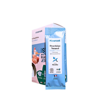 Recharge Dentifrice Menthe PIMPANT – Dentifrice Naturel Fluoré | 8g