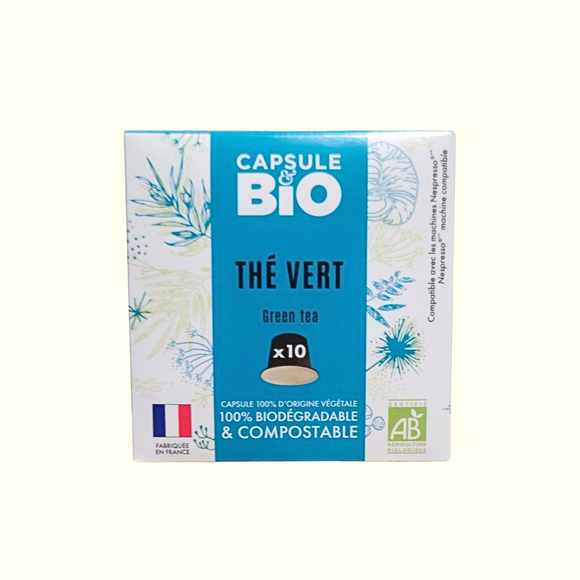 Thé Vert Bio en Capsules Biodégradables Capsule Bio - Simplicité Écologique