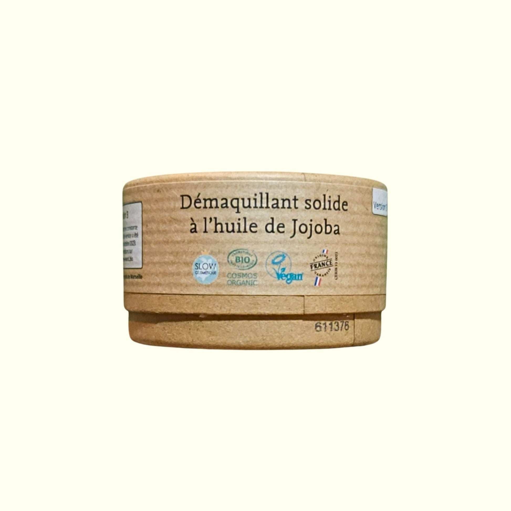Démaquillant solide COMME AVANT à l'huile de jojoba – Zéro déchet, biodégradable, doux et efficace