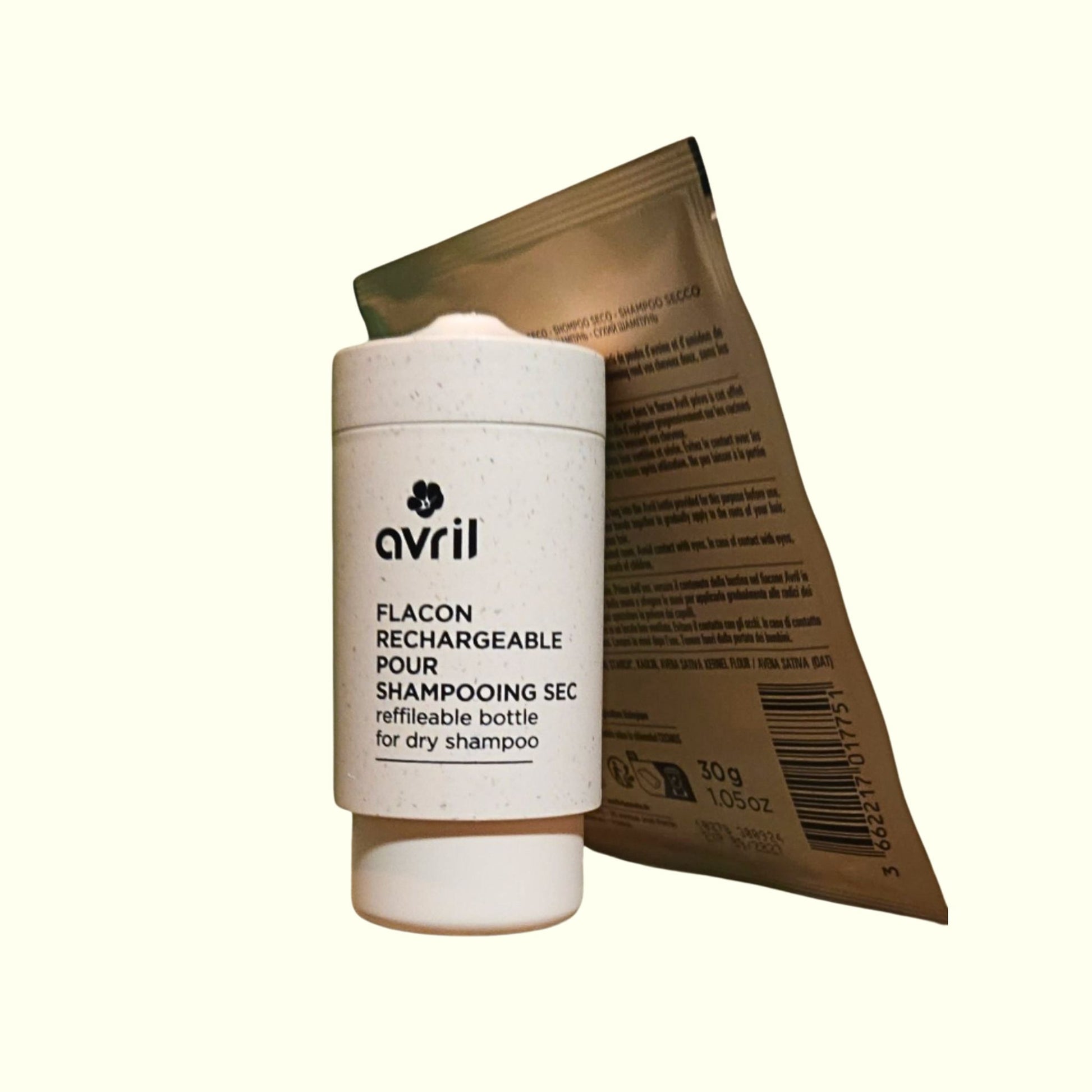 Recharge Shampooing Sec Avril 30g Certifié Bio – Absorption Sébum & Écologique