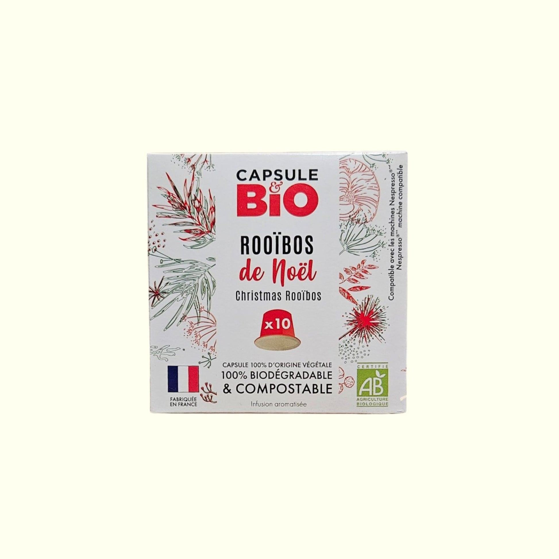 Rooibos de Noël Bio en Capsules Biodégradables Capsule Bio - Savourez Noël sans Culpabilité