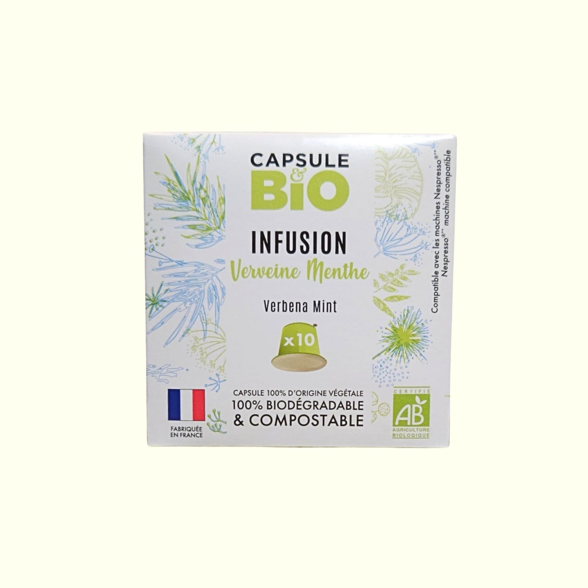 Infusion Verveine Menthe Bio en Capsules Biodégradables Capsule Bio - Relaxation Écologique