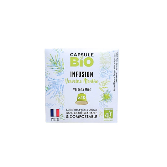 Infusion Verveine Menthe Bio en Capsules Biodégradables Capsule Bio - Relaxation Écologique