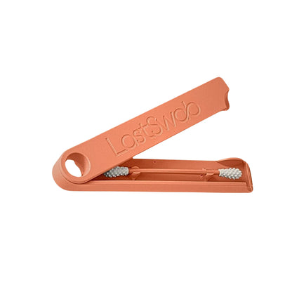 Coton-Tige Réutilisable Orange LASTOBJECT – Zéro Déchet, Écologique, Durable | Boîtier Plastique Recyclé