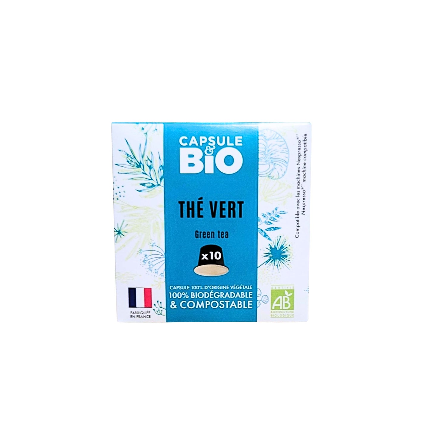 Thé Vert Bio en Capsules Biodégradables Capsule Bio - Simplicité Écologique