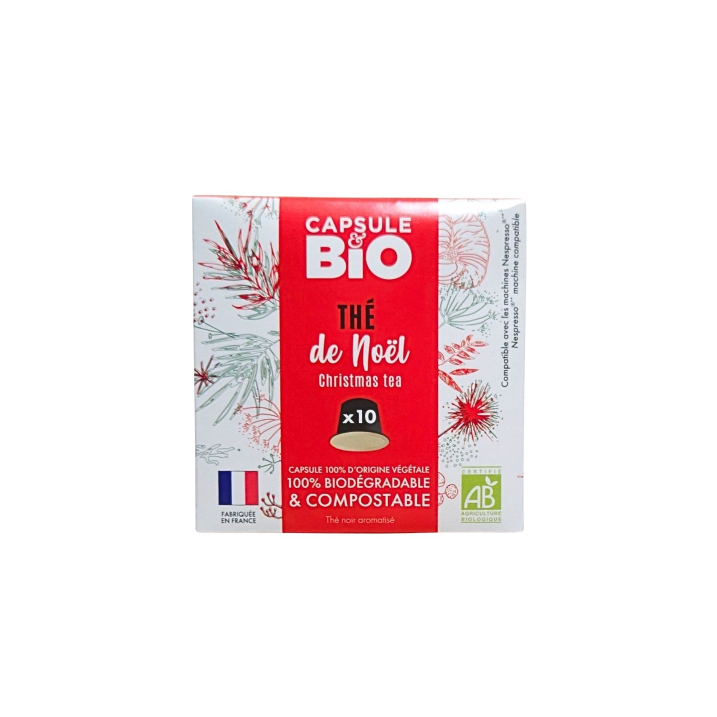 Thé de Noël Bio en Capsules Biodégradables Capsule Bio - Saveurs Festives & Écologiques