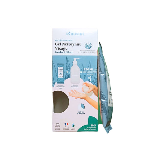 Kit Découverte Nettoyant Visage PIMPANT Aloe Vera – 99,2% Naturel & Écologique