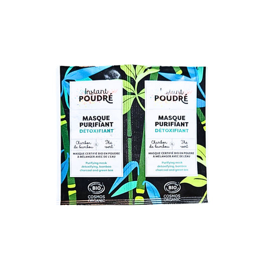 Masque Bio Purifiant Détoxifiant INSTANT POUDRE au Charbon – Anti-Brillance & Peau Nette | Soin Naturel Visage