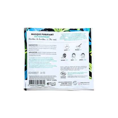 Masque Bio Purifiant Détoxifiant INSTANT POUDRE au Charbon – Anti-Brillance & Peau Nette | Soin Naturel Visage