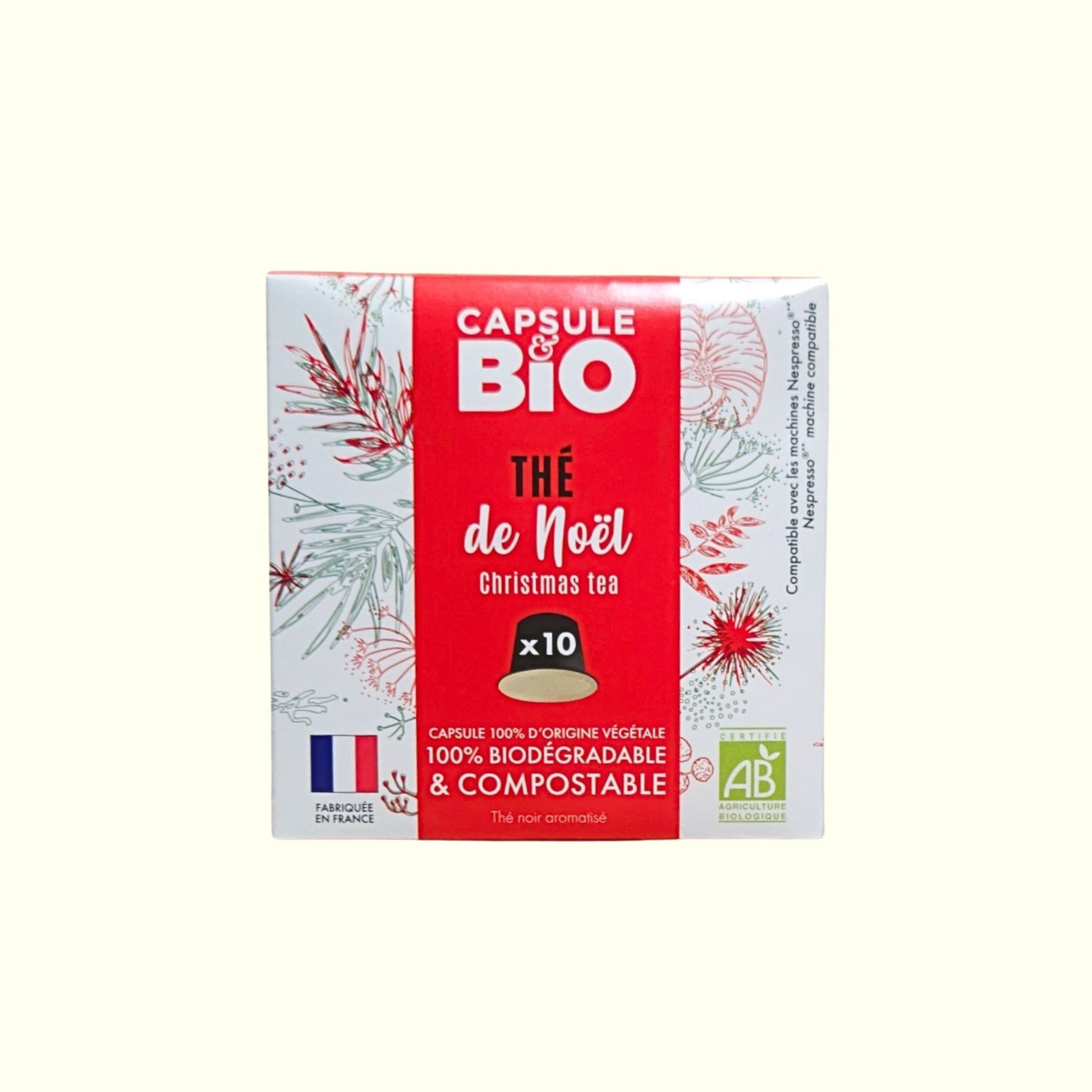 Thé de Noël Bio en Capsules Biodégradables Capsule Bio - Saveurs Festives & Écologiques