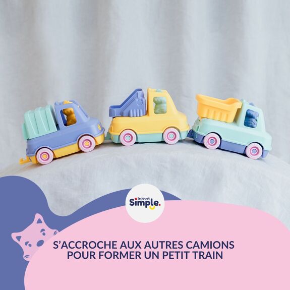 Camion Benne 100% Plastique Recyclé et Figurine Renard – Le Jouet Simple Éducatif Écologique