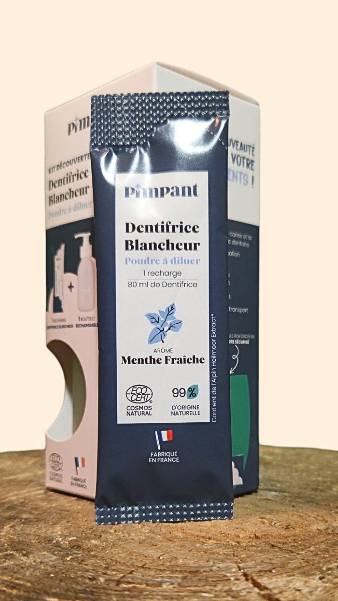 Coffret Dentifrice Blancheur PIMPANT – Rechargeable, Naturel & Fluor | Blanchiment Dentaire