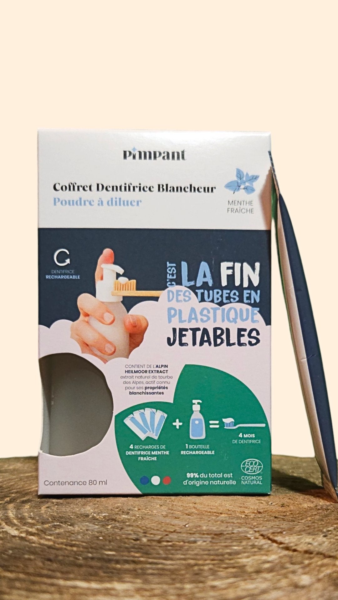 Coffret Dentifrice Blancheur PIMPANT – Rechargeable, Naturel & Fluor | Blanchiment Dentaire