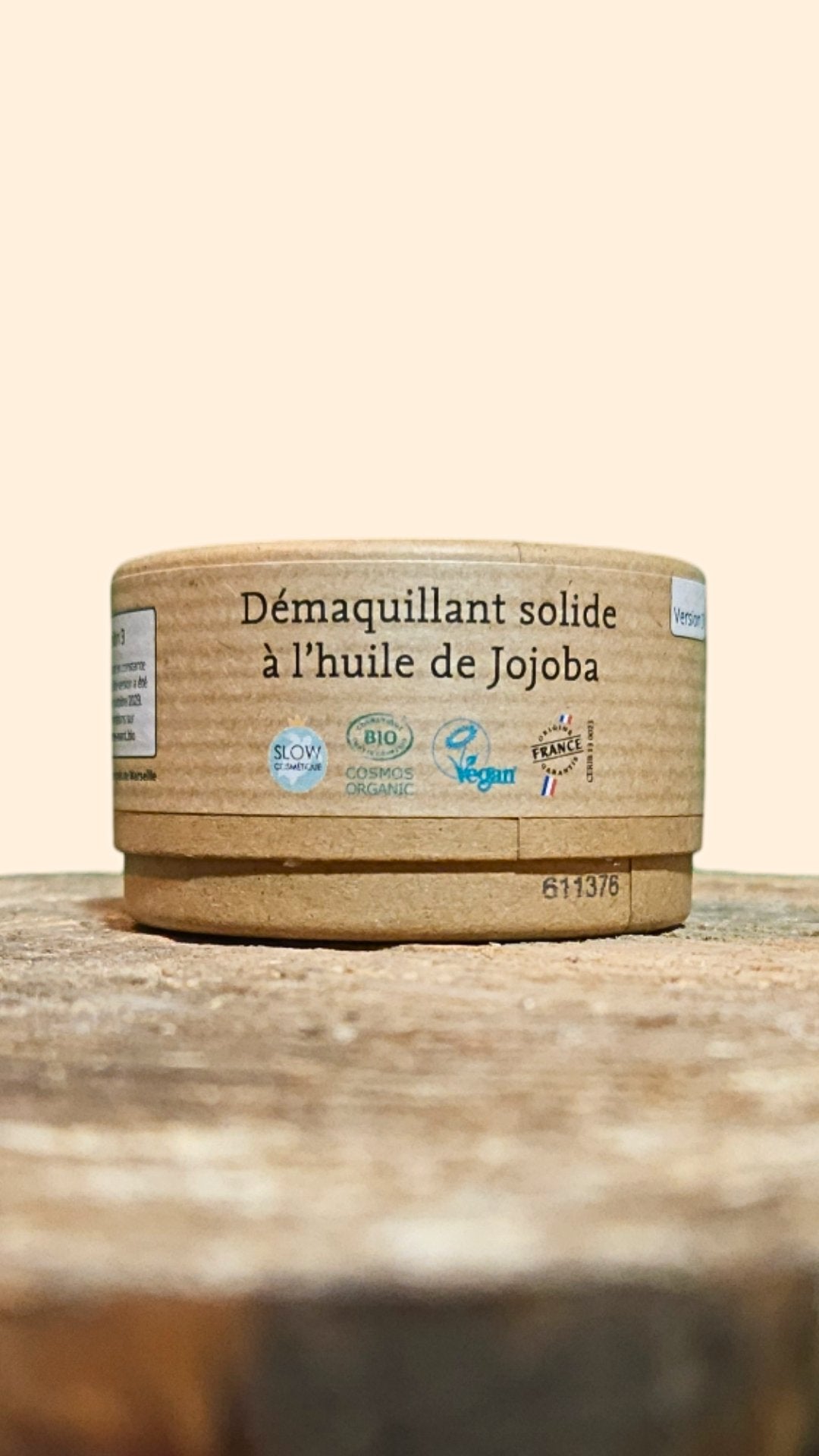 Démaquillant solide COMME AVANT à l'huile de jojoba – Zéro déchet, biodégradable, doux et efficace