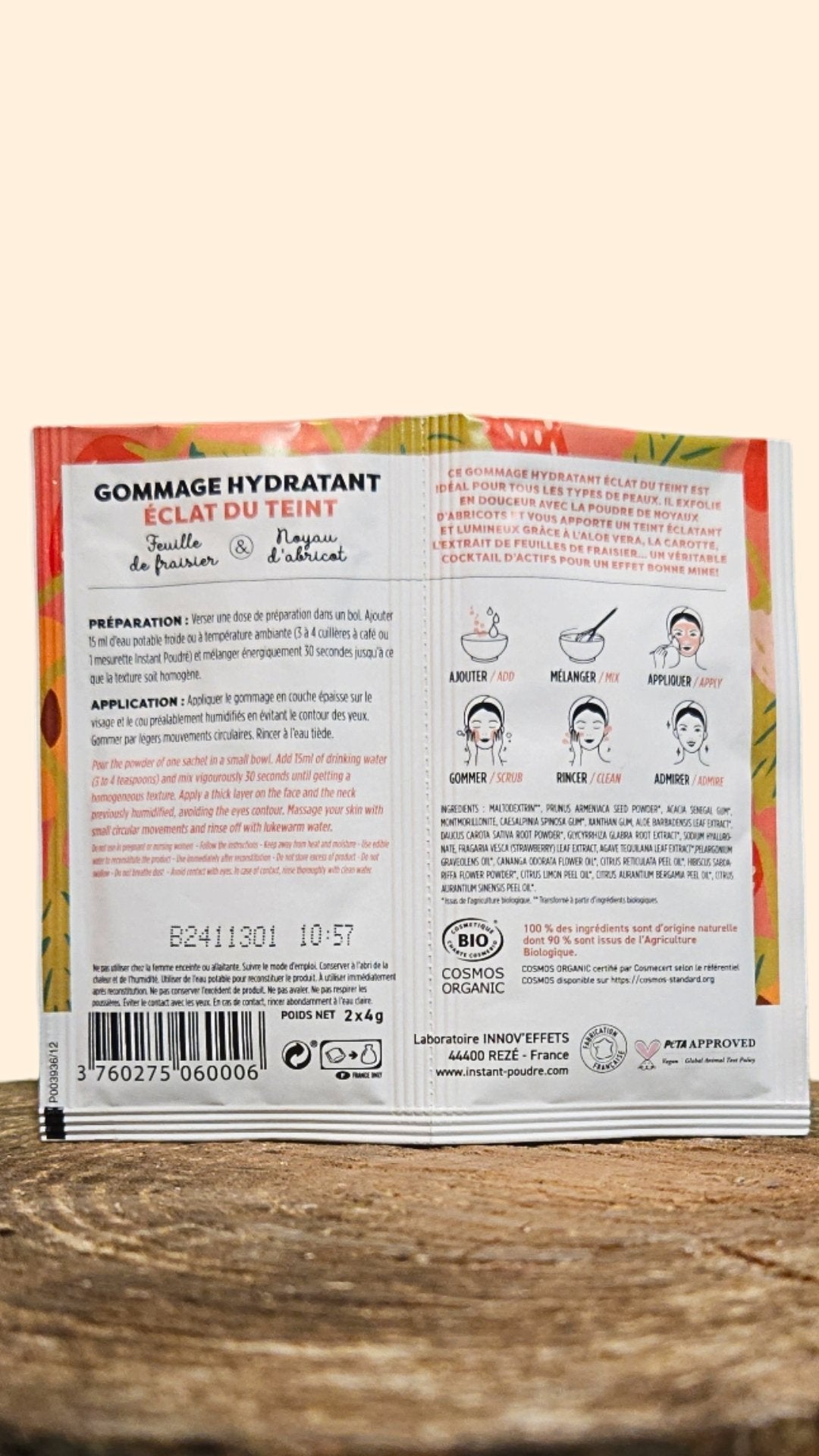 Gommage Bio Hydratant INSTANT POUDRE – Exfoliant Doux et Éclatant | Soin Naturel Visage