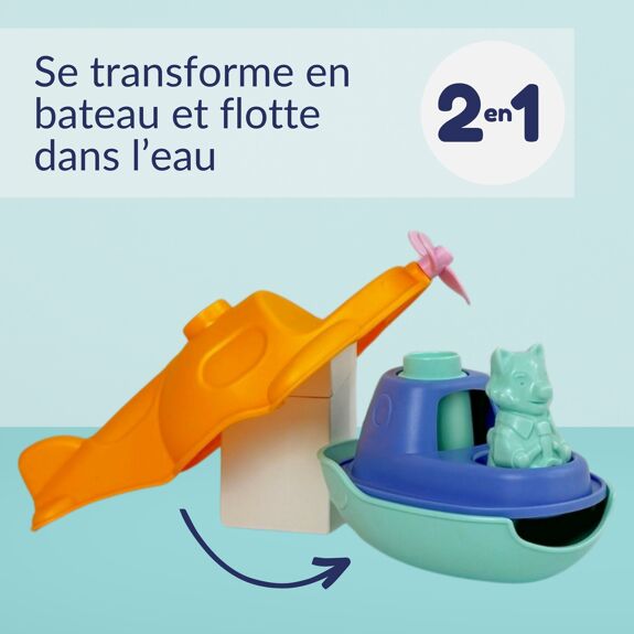 Hydravion 2-en-1 et Figurine 100% Plastique Recyclé – Jouet Écologique et Ludique