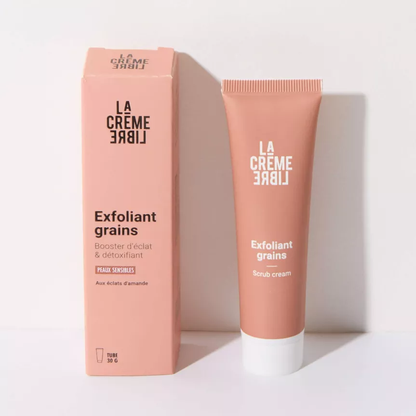 Exfoliant Peaux Sensibles Aux Éclats D'Amande – Détoxifiant et Régénérant | La Crème Libre 30ml