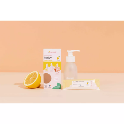 Lemon Toothpaste Discovery Kit (1 Bottle + 1 Stick) | Natural &amp; Eco-Friendly