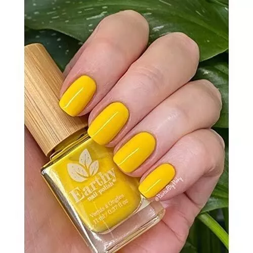 Vernis Naturel Jaune Bouton d'or Earthy Nail Polish | Formule Écologique et Végétalienne